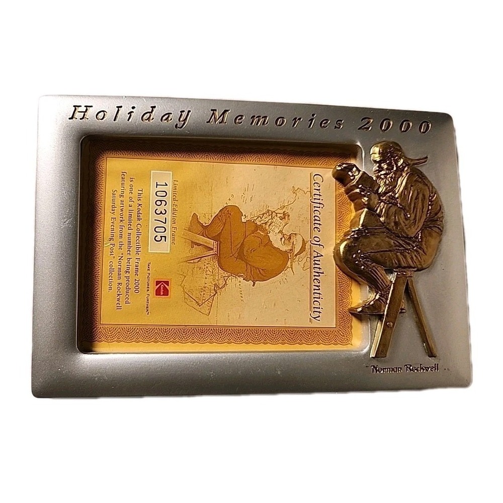 VTG Kodak Santa Norman Rockwell Holiday Memories 2000 Frame w/COA 1063705 NOS